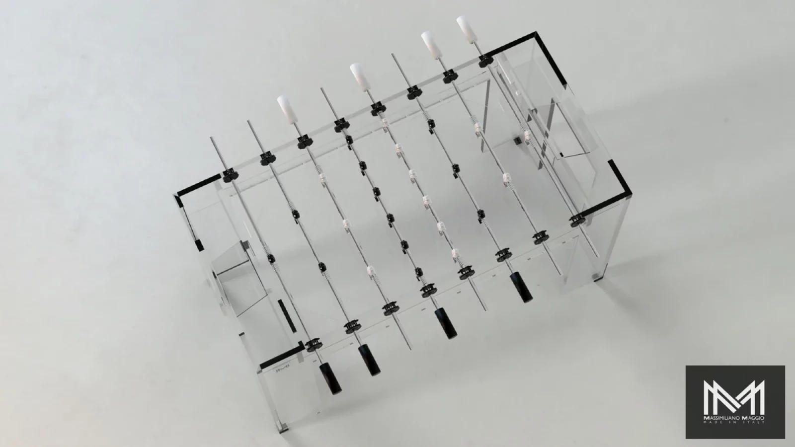 Foosball Crystal Modern Massimiliano Maggio Acrylic overview Foosball Crystal Modern Massimiliano Maggio Acrylic overview