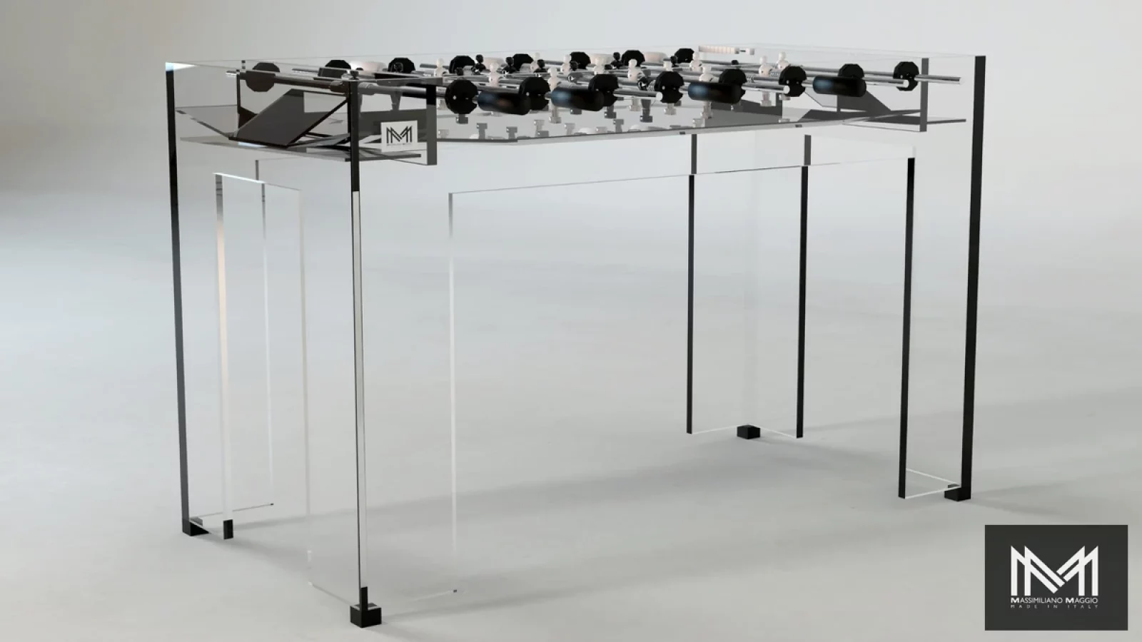Foosball Crystal Modern Massimiliano Maggio Acrylic Foosball Crystal Modern Massimiliano Maggio Acrylic