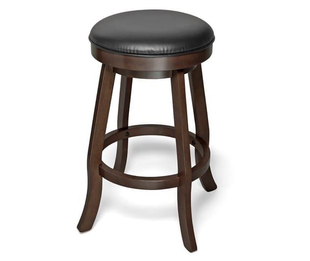 traditional backless barstool espresso carousel 1