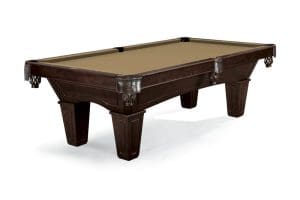 allenton 7 foot pool table with tapered leg finish espresso cloth sahara